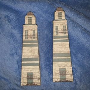 2 Coastal Table Decor Lighthouses